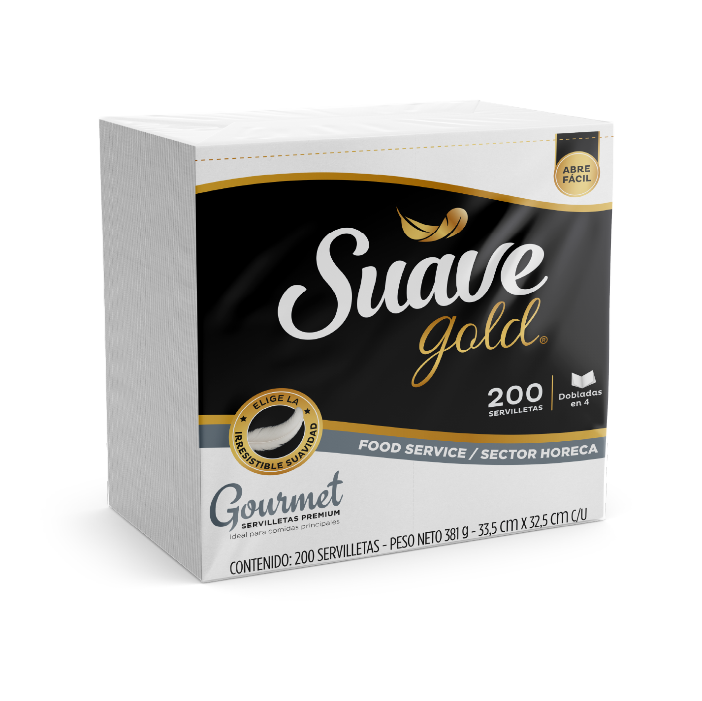 Servilleta Premium Gourmet Hoja Sencilla 200 unidades