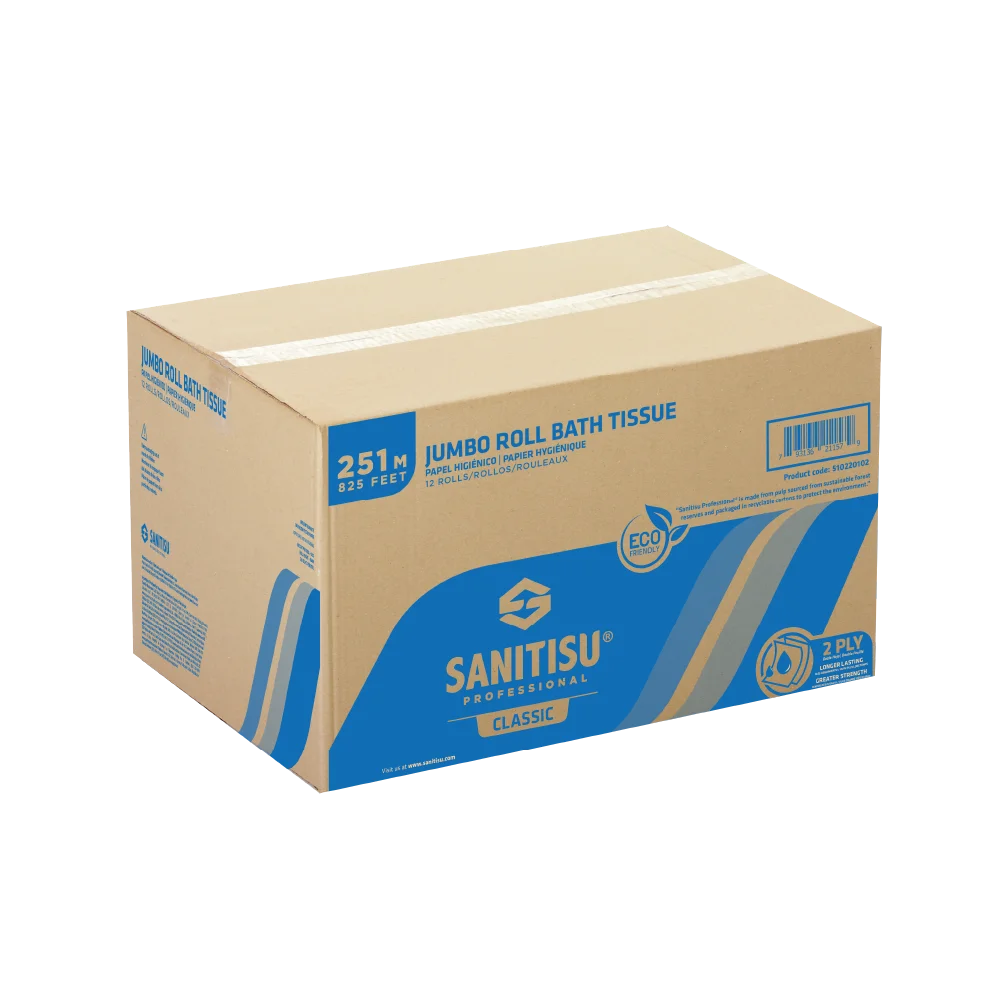 Jumbo Roll Bath Tissue 251 meters pack 12